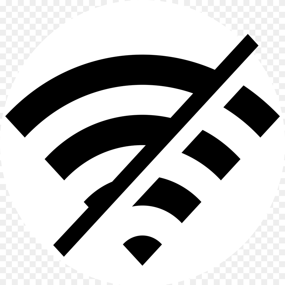 Open No Internet Icon, Stencil, Disk, Symbol, Logo Free Transparent Png