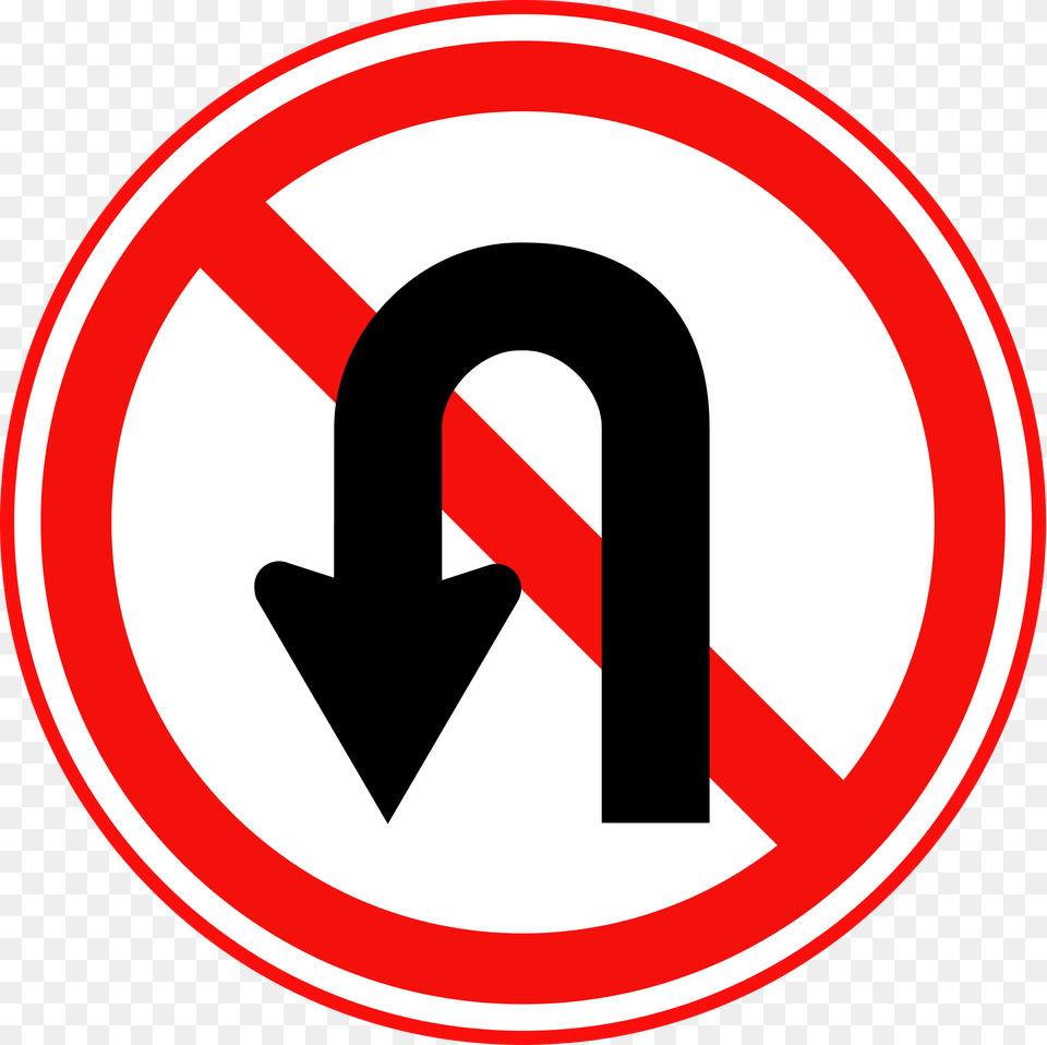 Open No U Turn Traffic Sign, Symbol, Road Sign Free Png