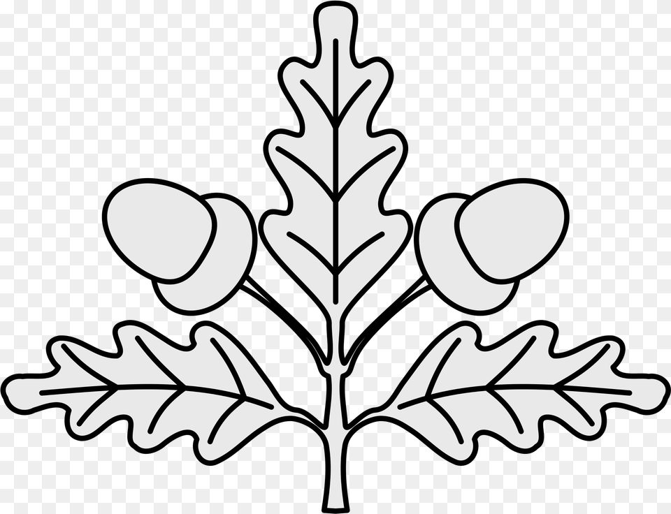 Open Oak Leaves In Heraldry, Food, Nut, Plant, Produce Free Png