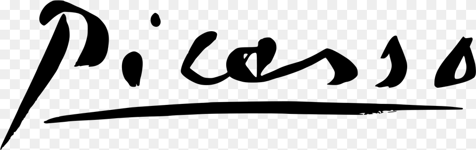 Open Pablo Picasso39s Signature, Gray Png