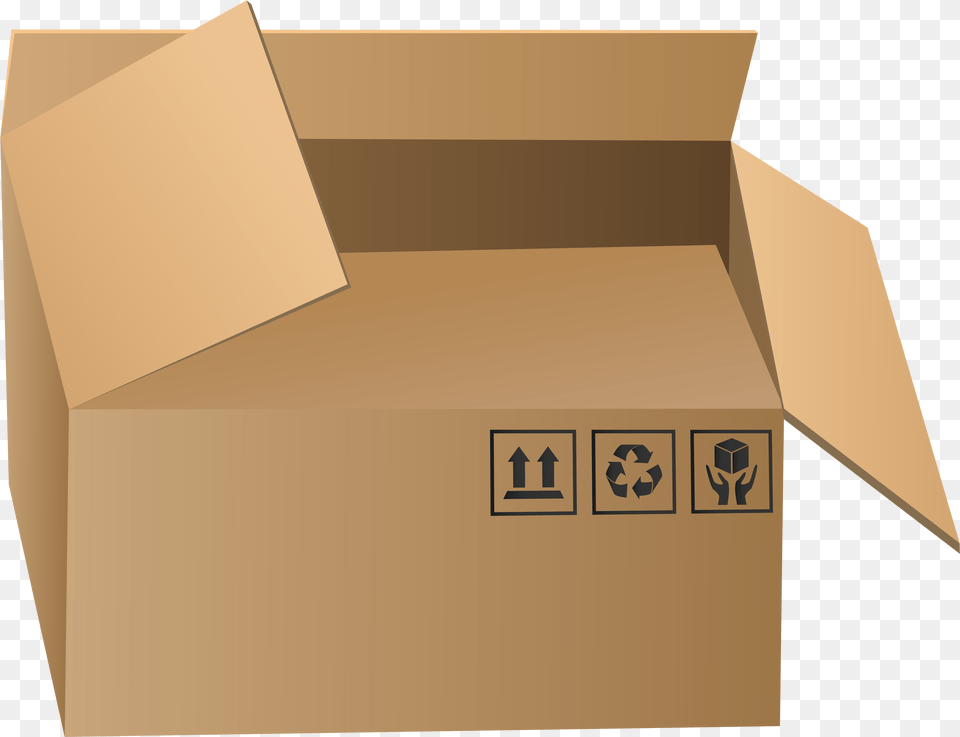 Open Packaging Box Clip Art, Cardboard, Carton, Package, Package Delivery Png Image