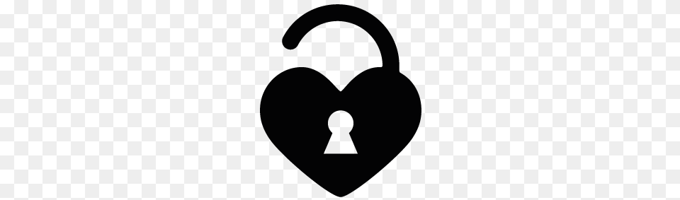 Open Padlock Heart Silhouette Silhouette Of Open Padlock Heart Free Png