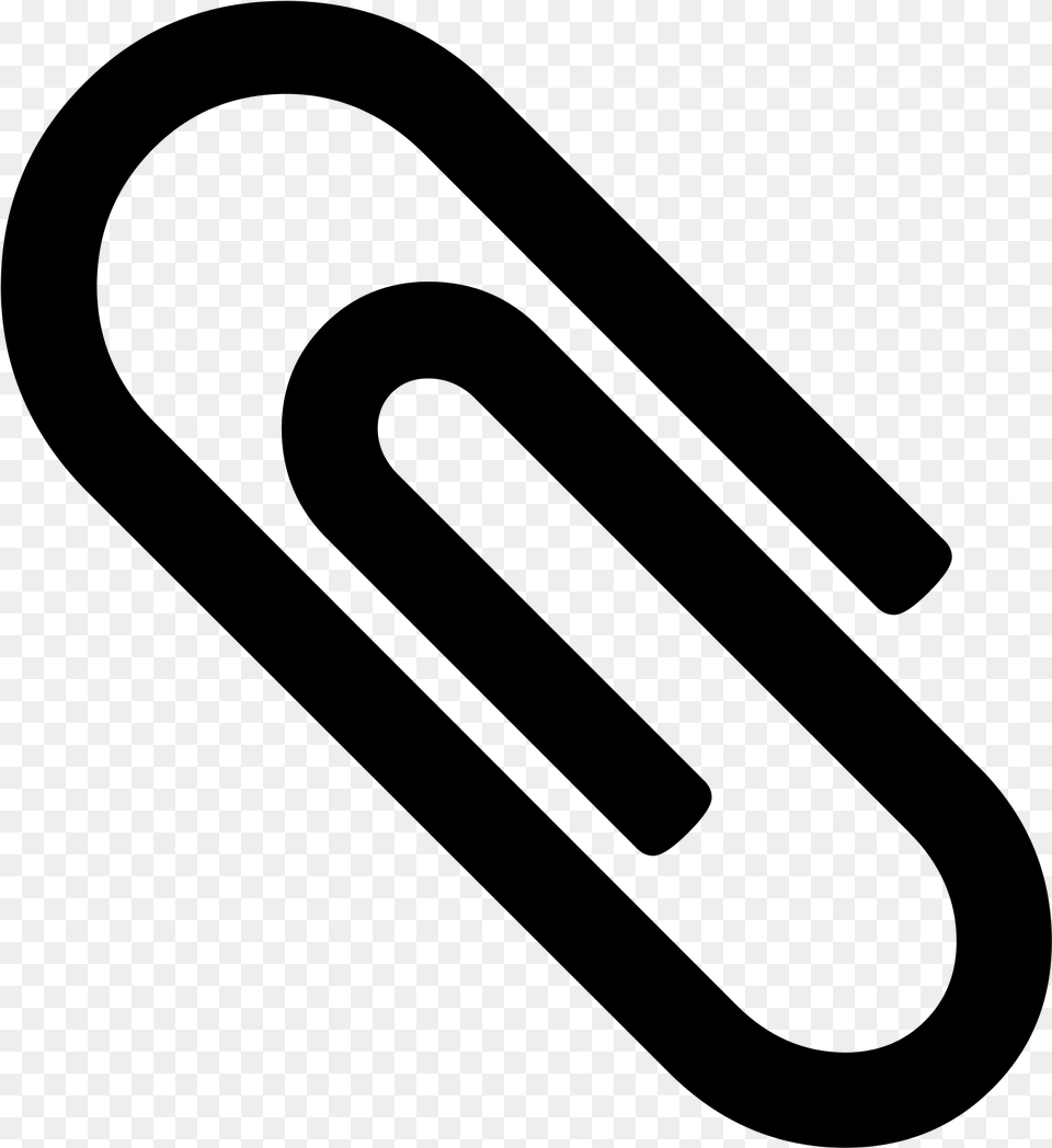 Open Paperclip Svg, Gray Free Png