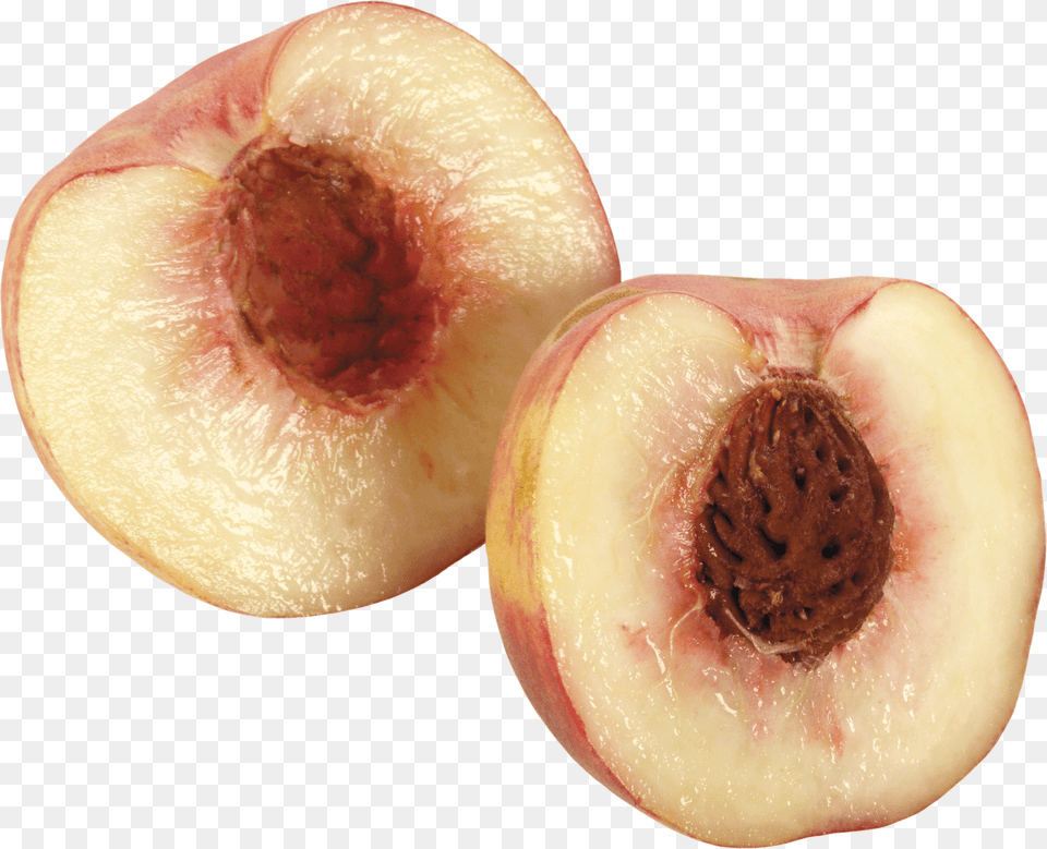 Open Peach Melocoton Abierto, Food, Fruit, Plant, Produce Png Image