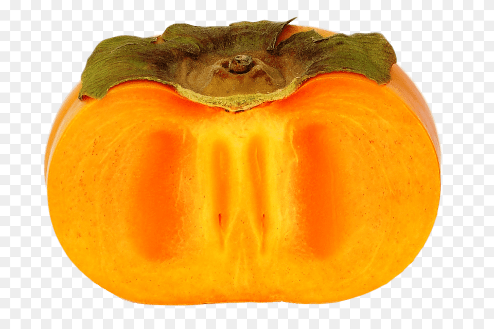 Open Persimmon, Food, Fruit, Plant, Produce Free Transparent Png