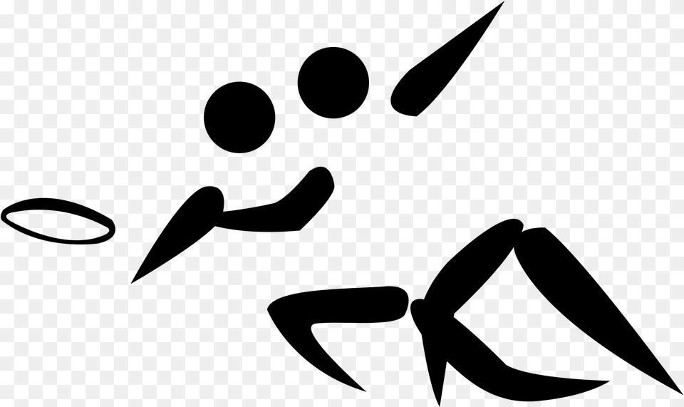 Open Pictogram Ultimate Frisbee, Gray Png