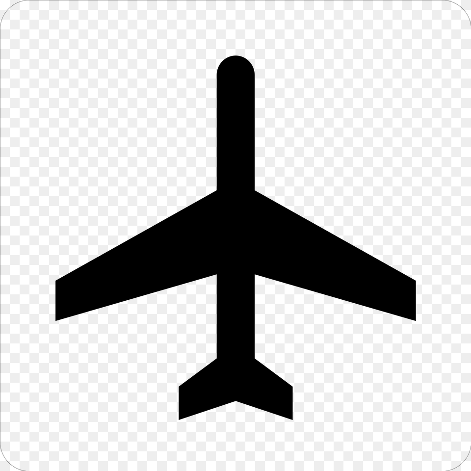 Open Plane Icon, Gray Png