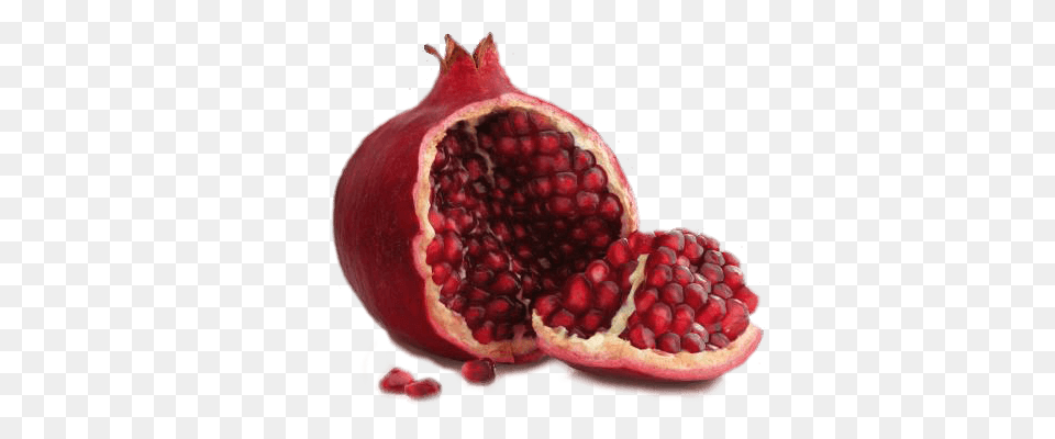 Open Pomegranate, Food, Fruit, Plant, Produce Png Image