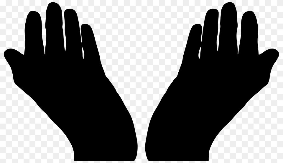 Open Praying Hands, Clothing, Glove, Silhouette, Body Part Free Transparent Png