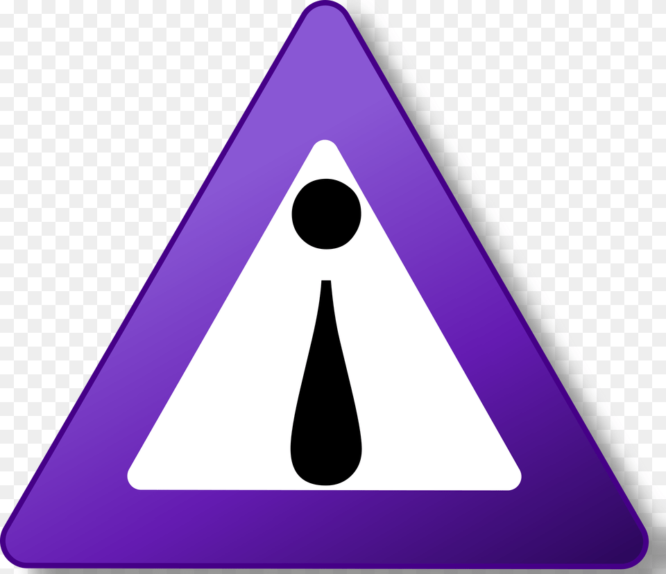 Open Purple Caution Sign, Triangle, Symbol Png