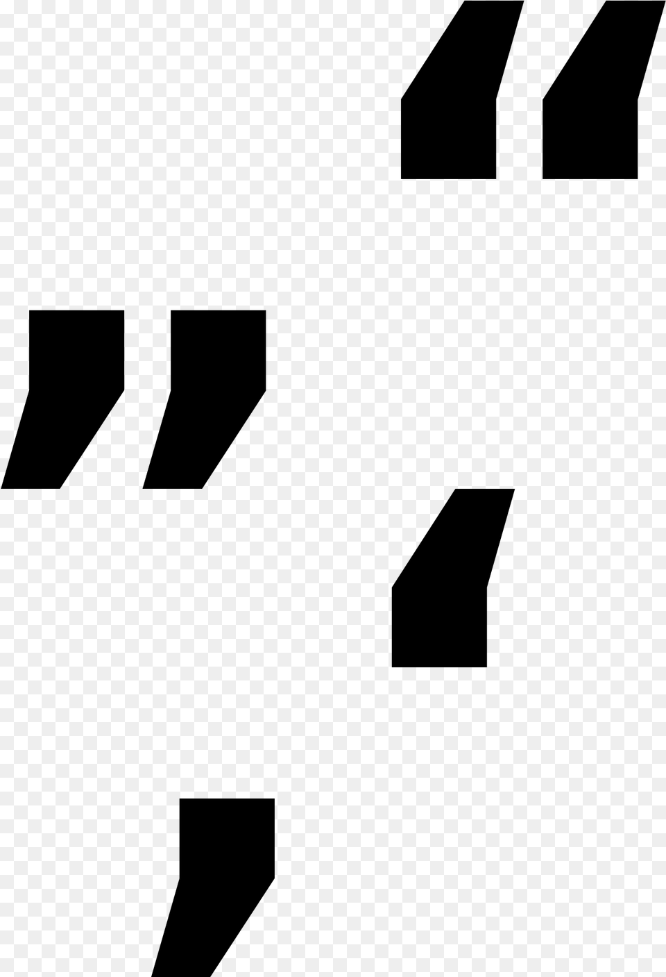 Open Quotation Mark, Gray Png
