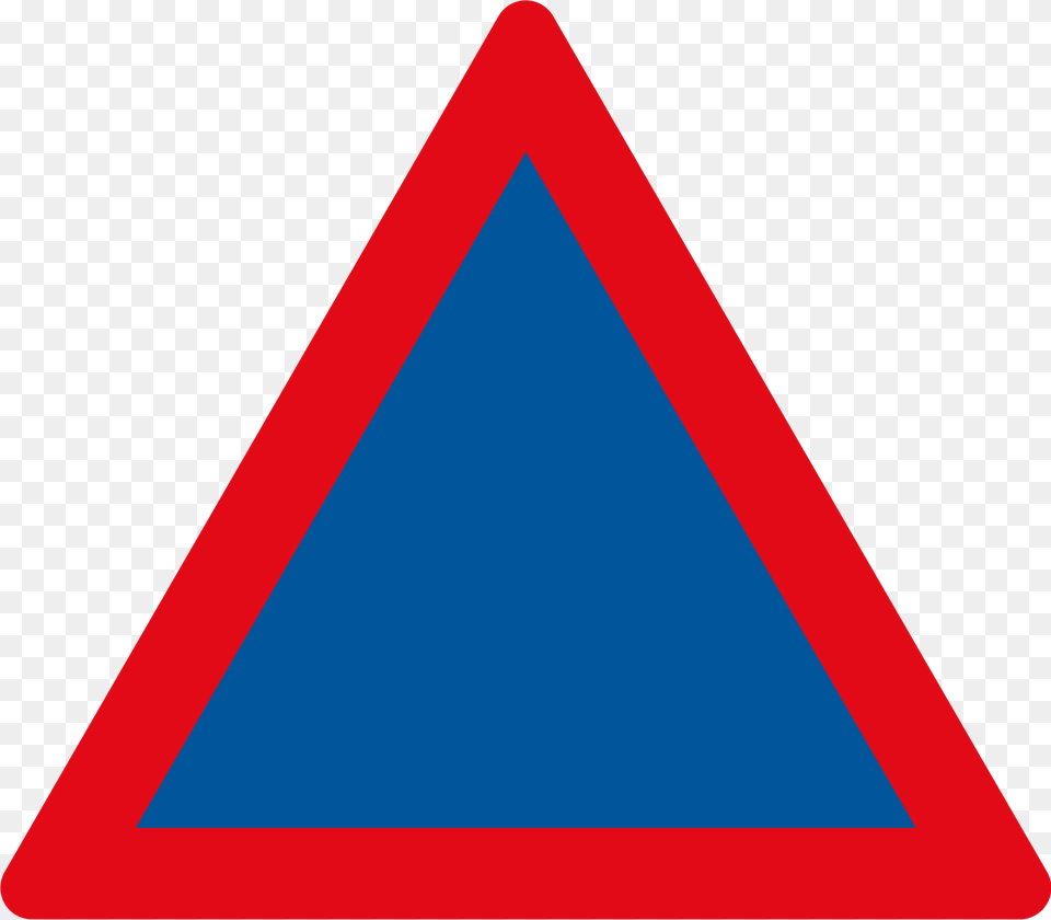 Open Red And Blue Triangle, Sign, Symbol, Road Sign Free Transparent Png