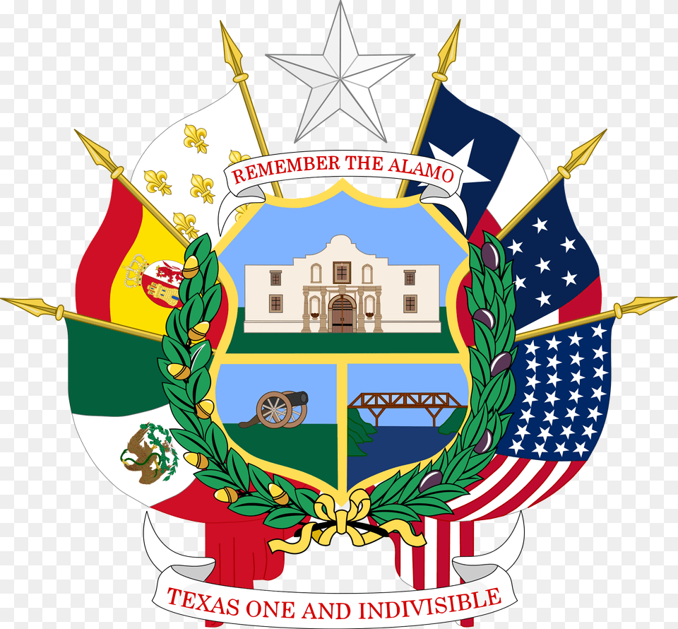 Open Reverse Side Of The Texas State Seal, Emblem, Symbol Free Png