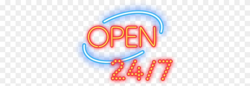 Open Sign, Light, Neon Png Image