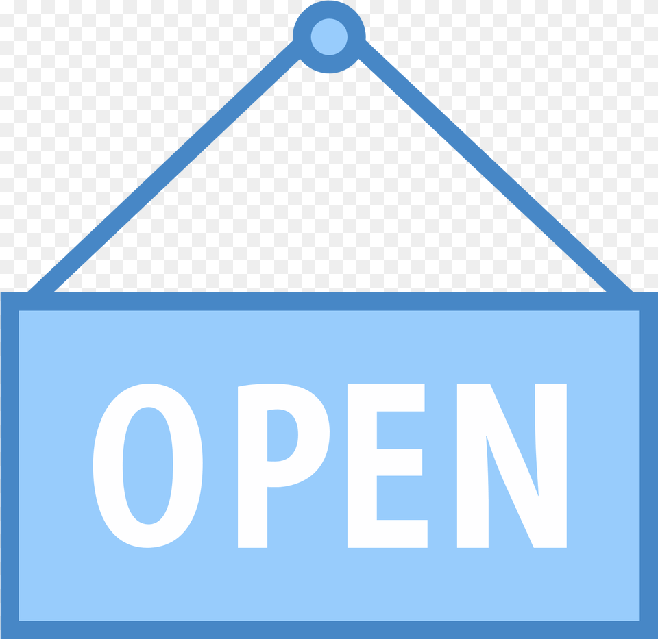 Open Sign Icon Sign, Symbol, Triangle, Text Png Image