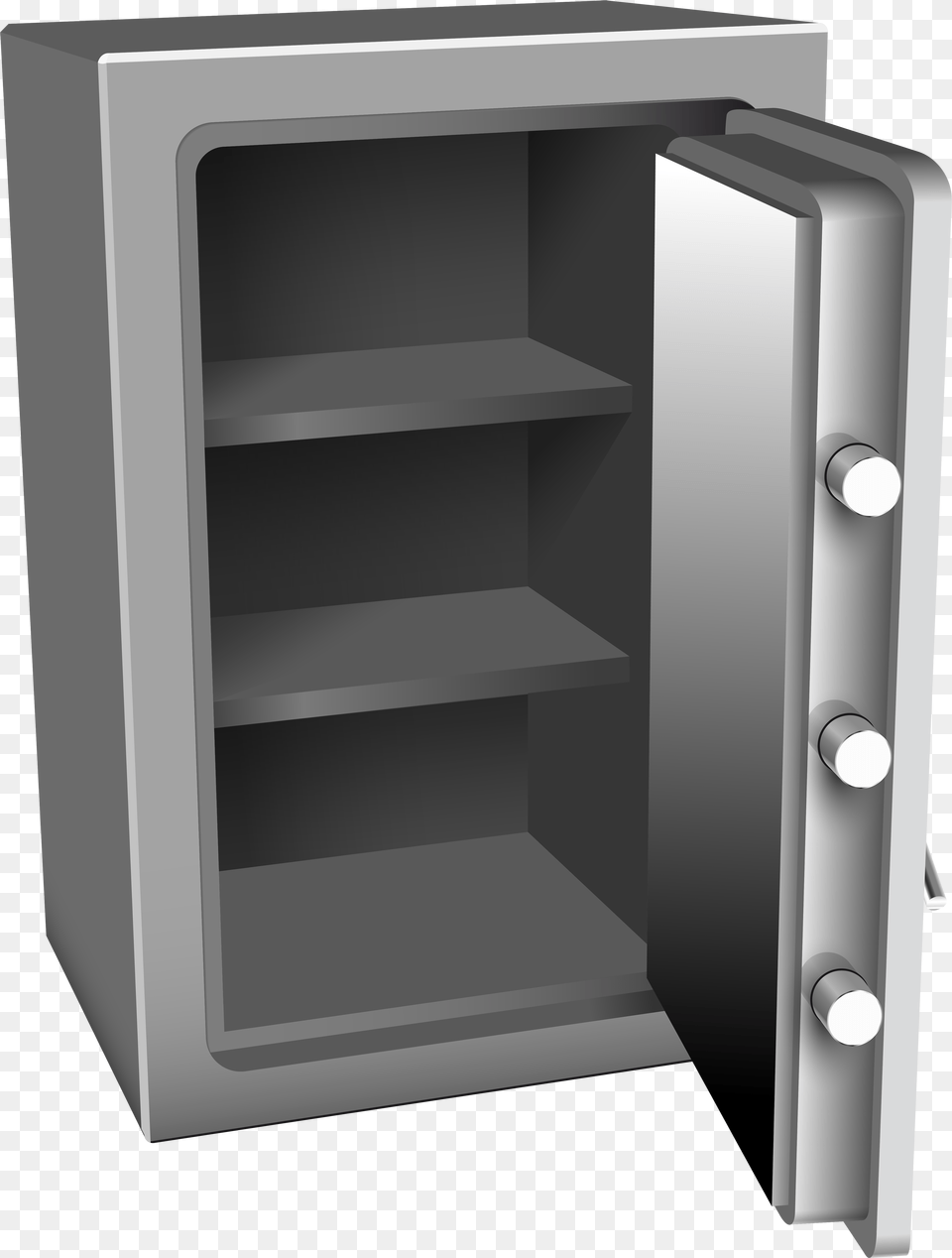 Open Silver Safe Clip Art, Appliance, Device, Electrical Device, Microwave Free Transparent Png