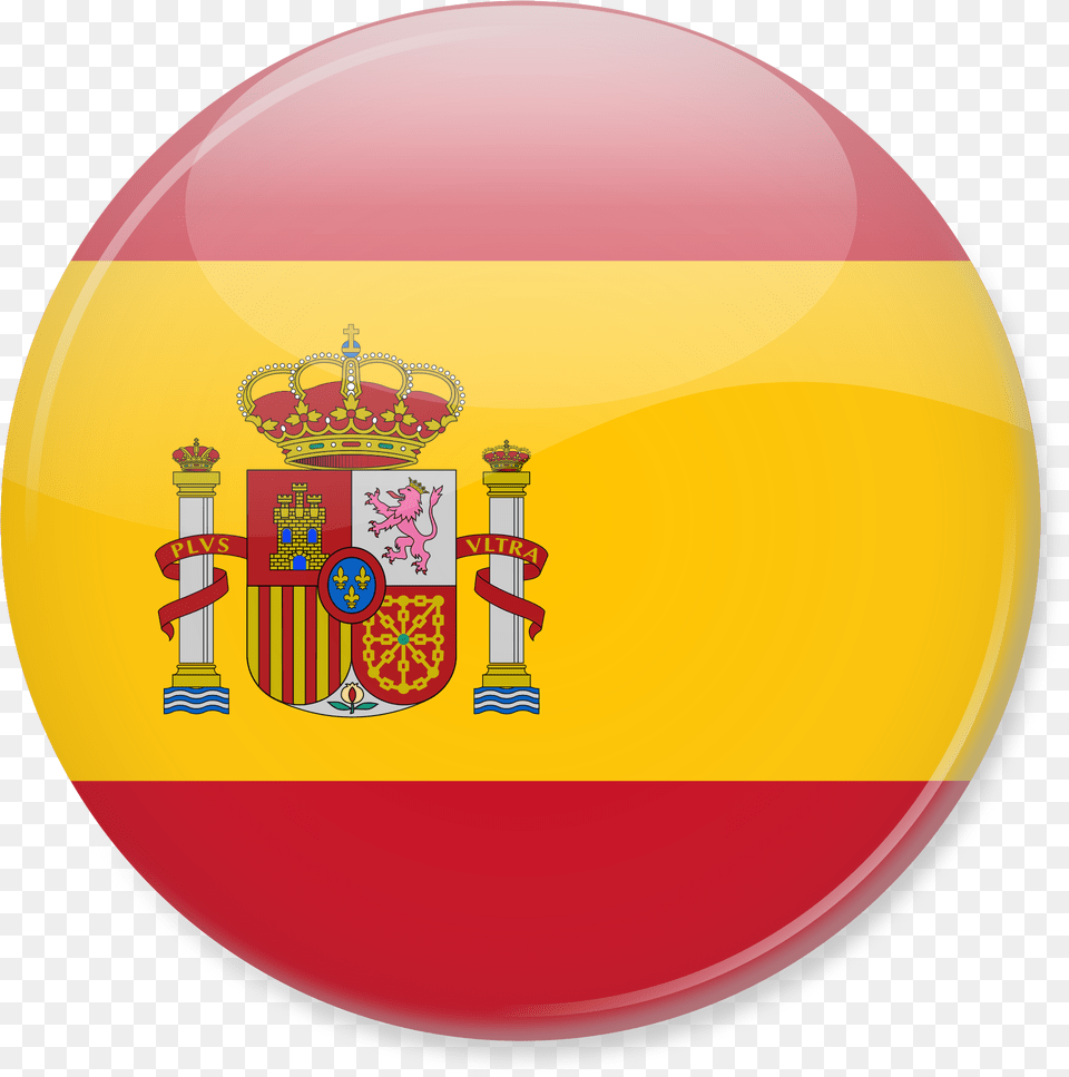 Open Spain Flag Icon, Badge, Logo, Symbol, Disk Png Image