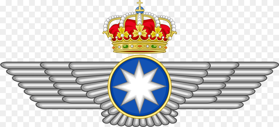 Open Spanish Air Force Wings, Accessories, Emblem, Jewelry, Symbol Free Png Download