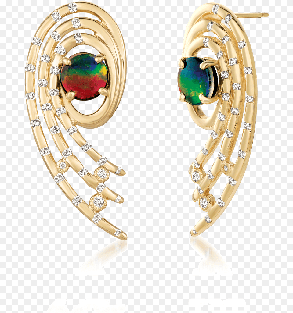 Open Spiral Martha Seely 14k Diamond Earrings By Korite, Accessories, Earring, Gemstone, Jewelry Free Transparent Png