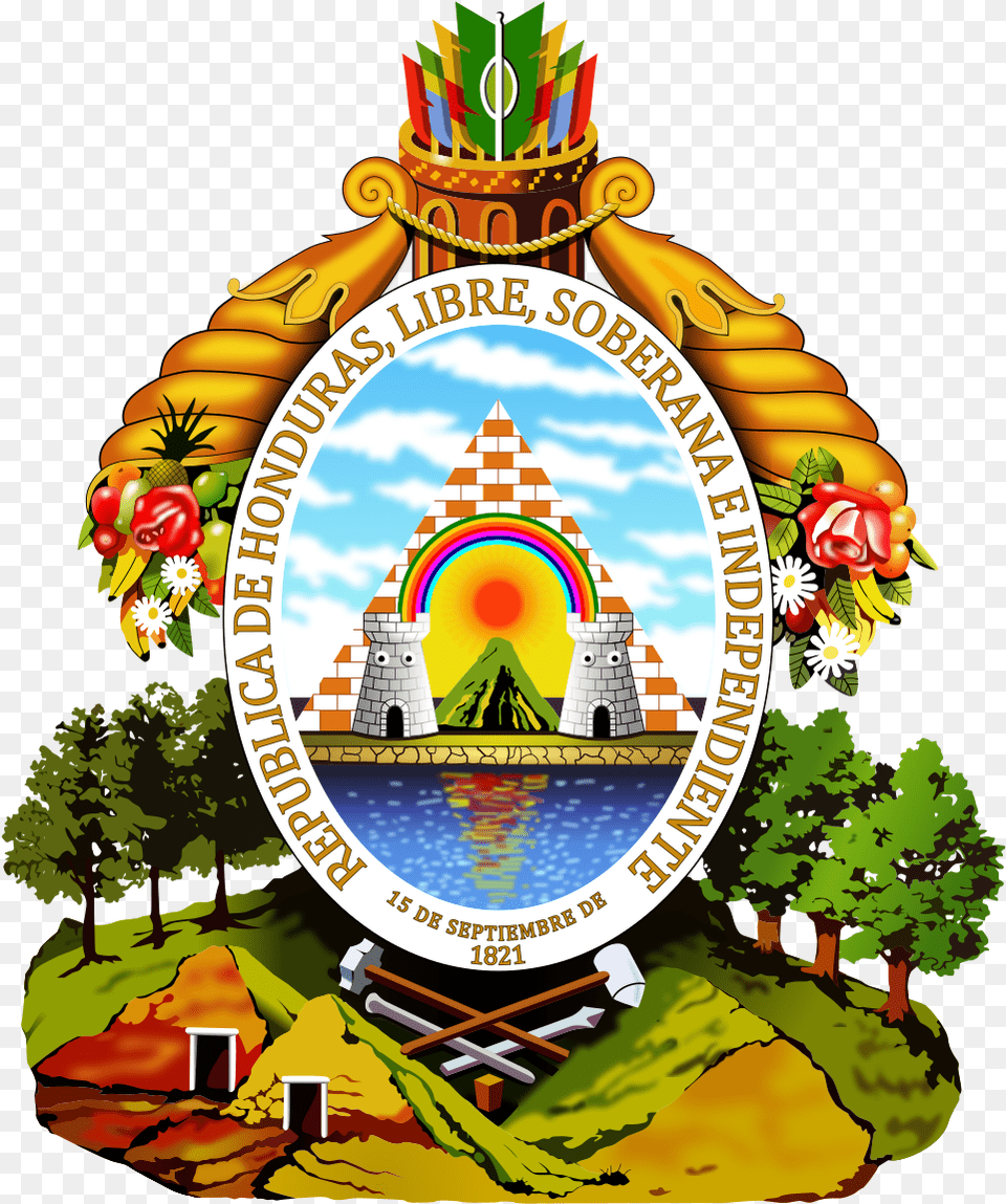 Open Symbol Honduras, Emblem, Logo, Plant, Vegetation Free Png Download