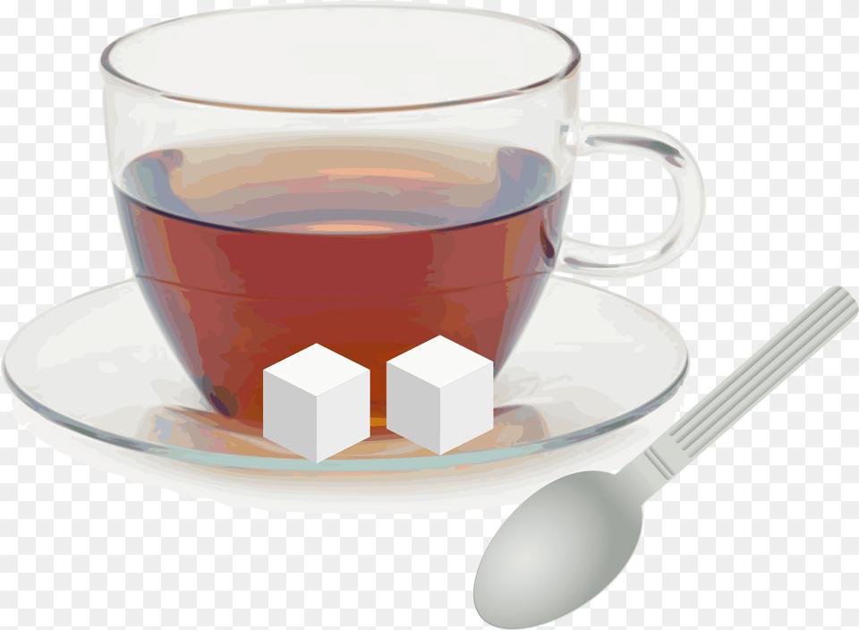 Open Tea And Sugar Cubes, Cup, Cutlery, Saucer, Spoon Free Png Download