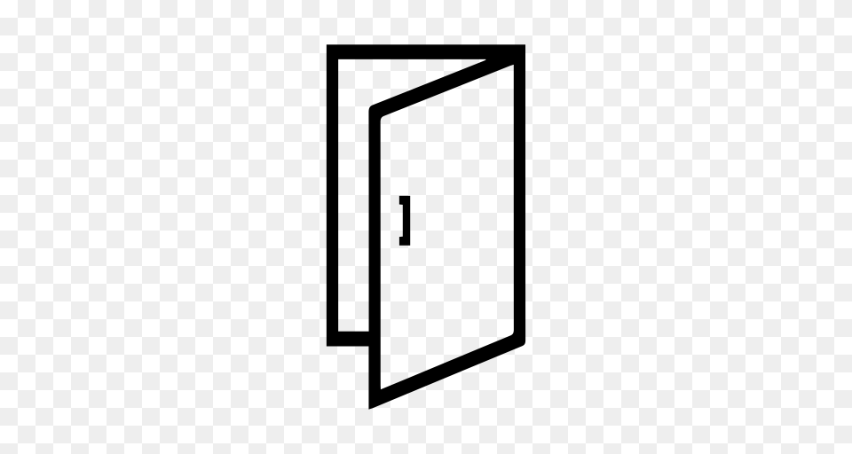 Open The Door Door Open Enter Sign Icon With And Vector, Gray Png Image