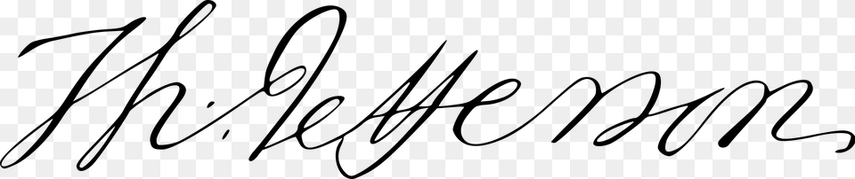 Open Thomas Jefferson Signature, Gray Free Png Download