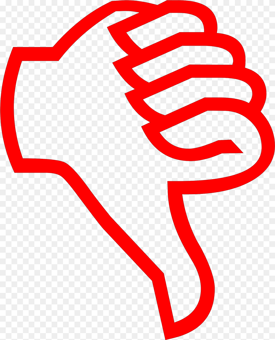 Open Thumbs Down Red, Body Part, Hand, Person, Clothing Png