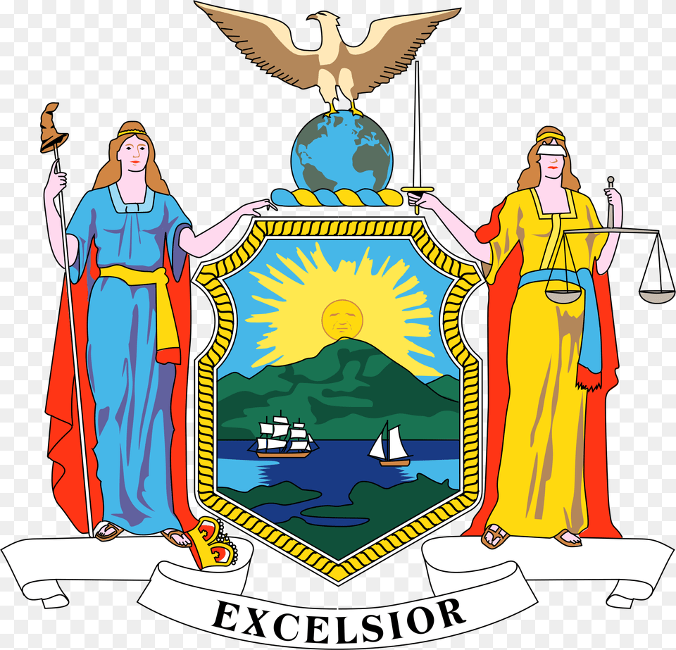 Open Transparent New York State Seal, Adult, Female, Person, Woman Png Image