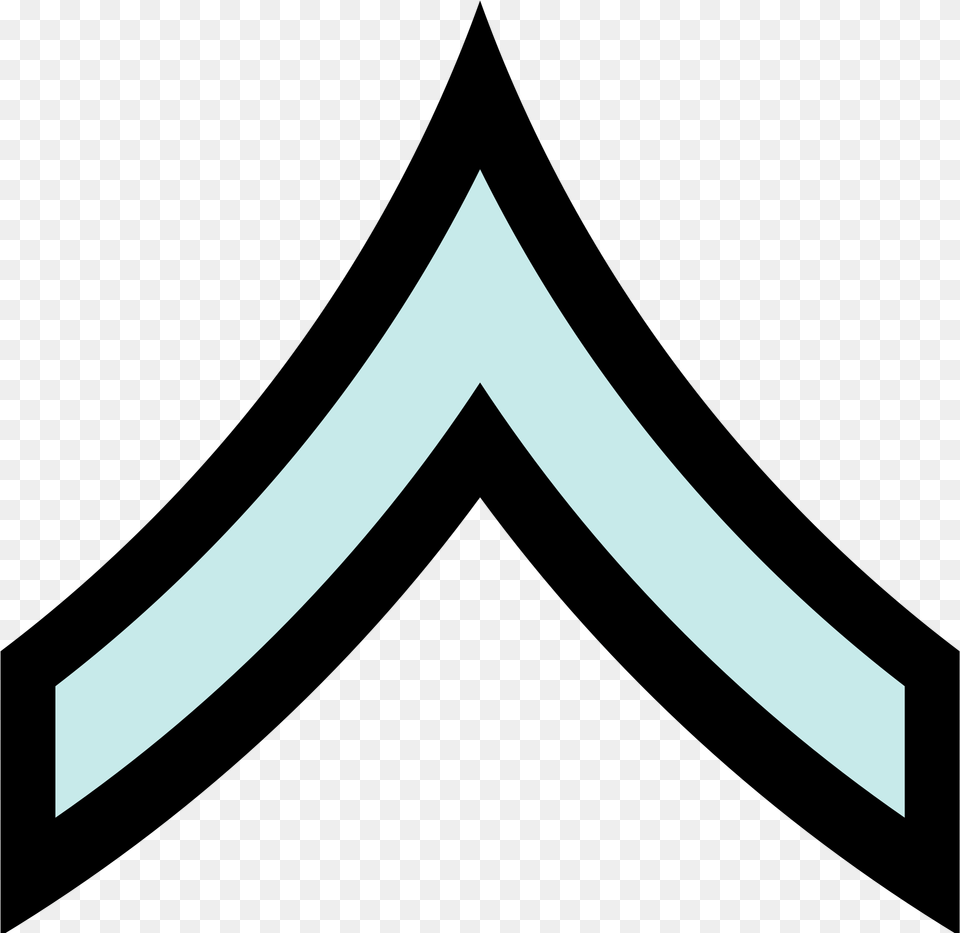 Open Us Army Rank Pvt, Triangle, Blade, Dagger, Knife Free Png