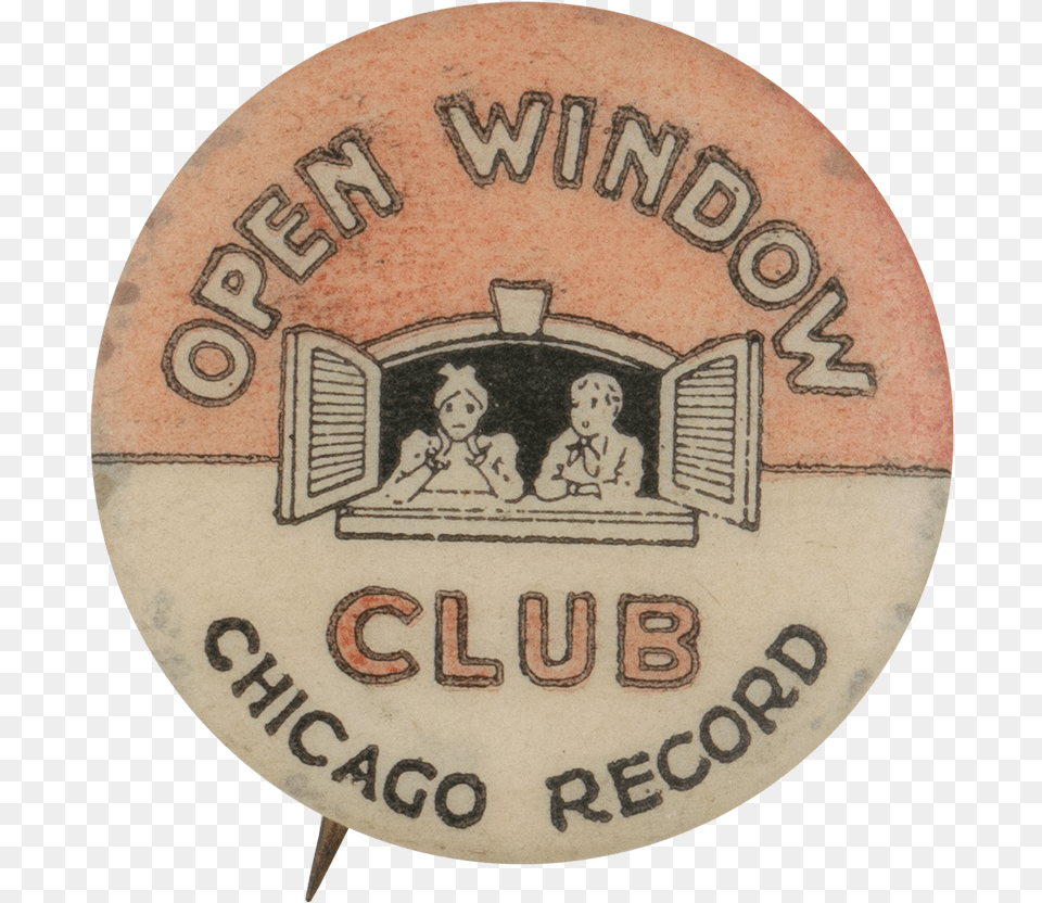 Open Window Club Club Button Museum Emblem, Badge, Logo, Symbol, Person Png Image
