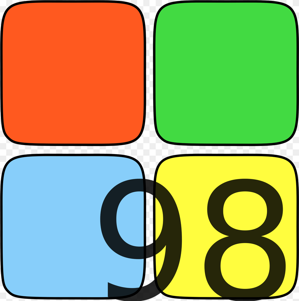 Open Windows 98 Logo Svg, Text, Symbol, Number Free Png Download