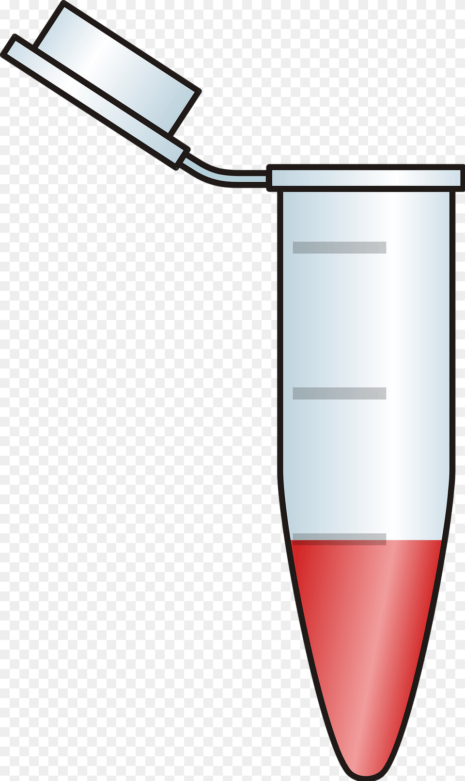Opened Eppendorf Tube With Red Tube Clipart, Cutlery, Brush, Device, Tool Png