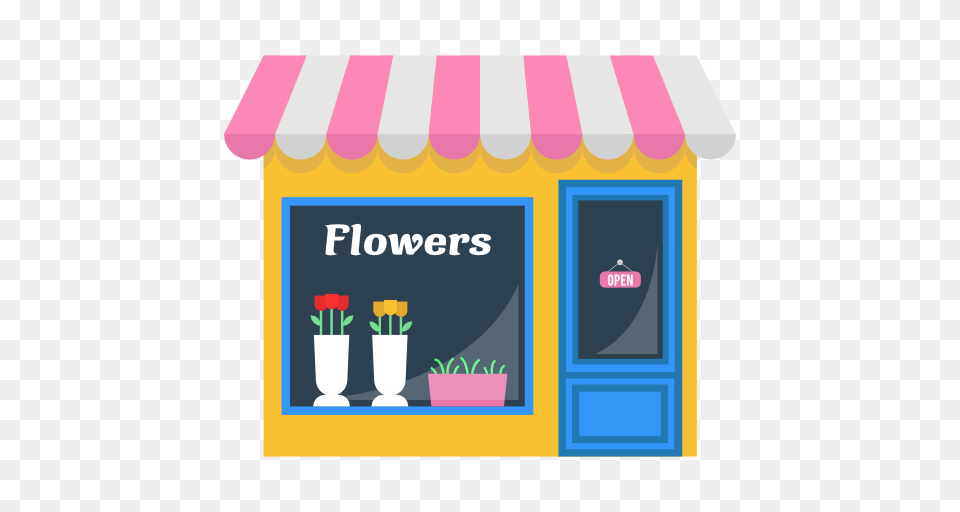 Opened Flower Commerce Buildings Store Flowers Shopping, Awning, Canopy Free Transparent Png