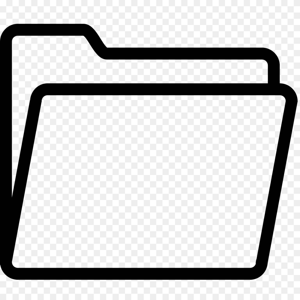 Opened Folder Icon, Gray Free Png Download