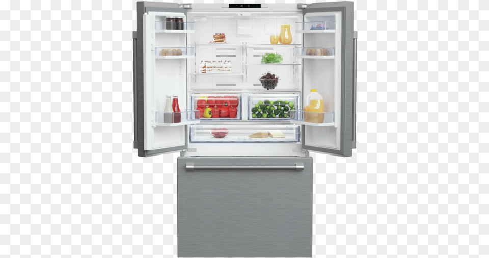 Opened Press Enter To Zoom In And Out Blomberg Brfd2230ss 36 Inch Counter Depth French Door, Appliance, Device, Electrical Device, Refrigerator Free Transparent Png