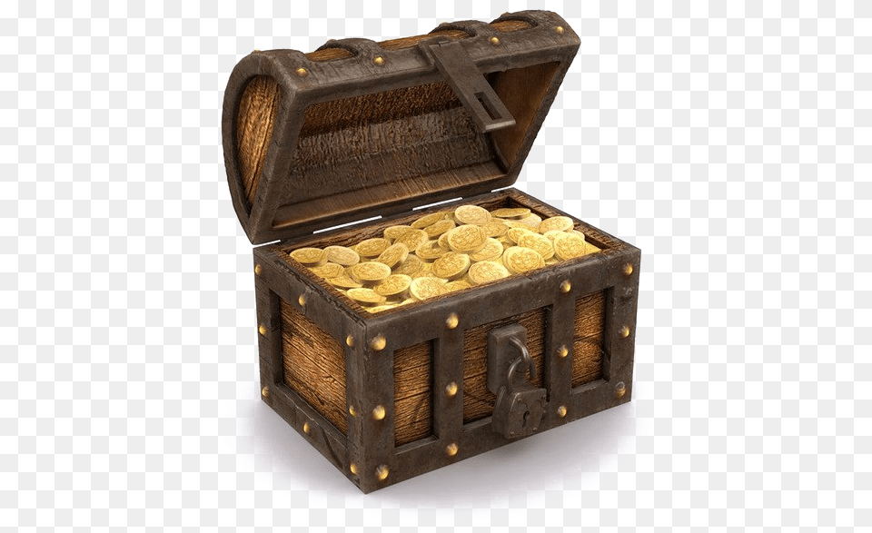 Opened Treasure Chest Gold Pirate Treasure Chest, Mailbox Free Png