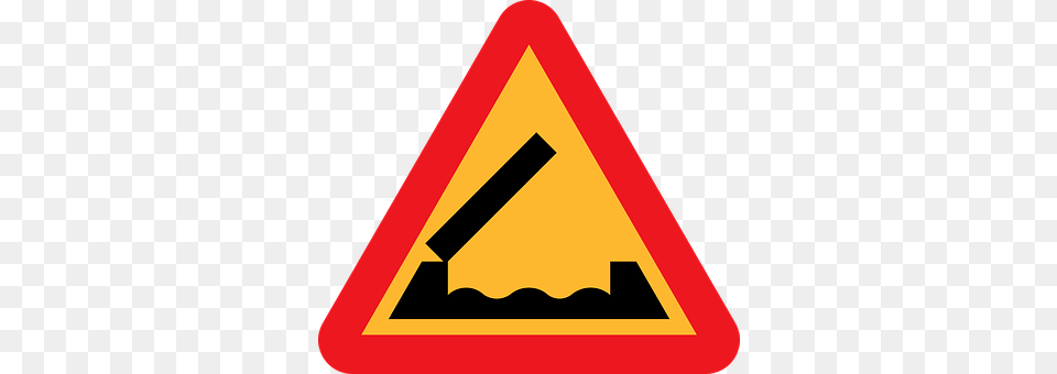 Opening Bridge Sign, Symbol, Road Sign, Triangle Free Png