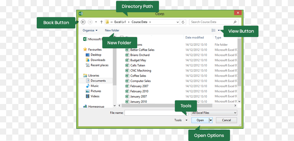 Opening Files In Microsoft Excel Training Connection Vertical, File, Page, Text Png Image