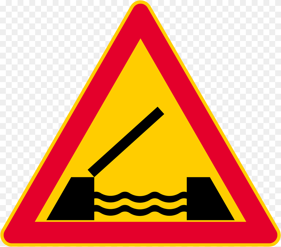Opening Or Swing Bridge Sign In Finland Clipart, Symbol, Road Sign Free Transparent Png