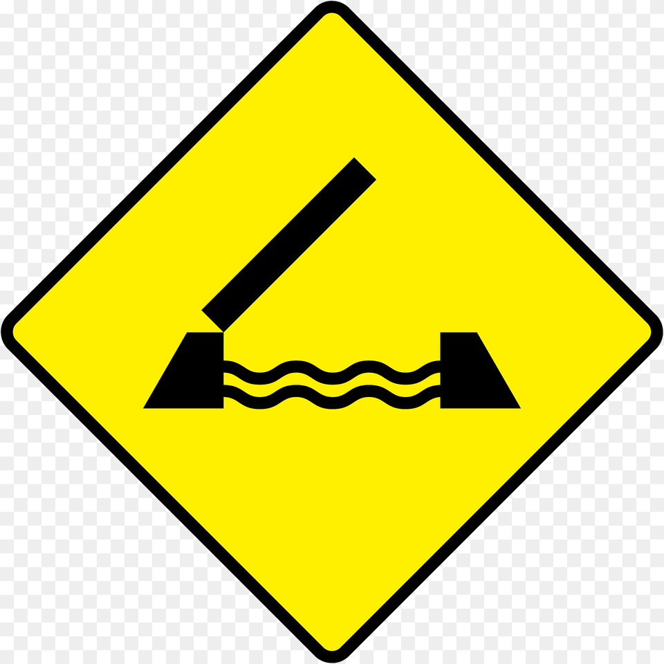 Opening Or Swing Bridge Sign In Ireland Clipart, Road Sign, Symbol, Blackboard Free Png