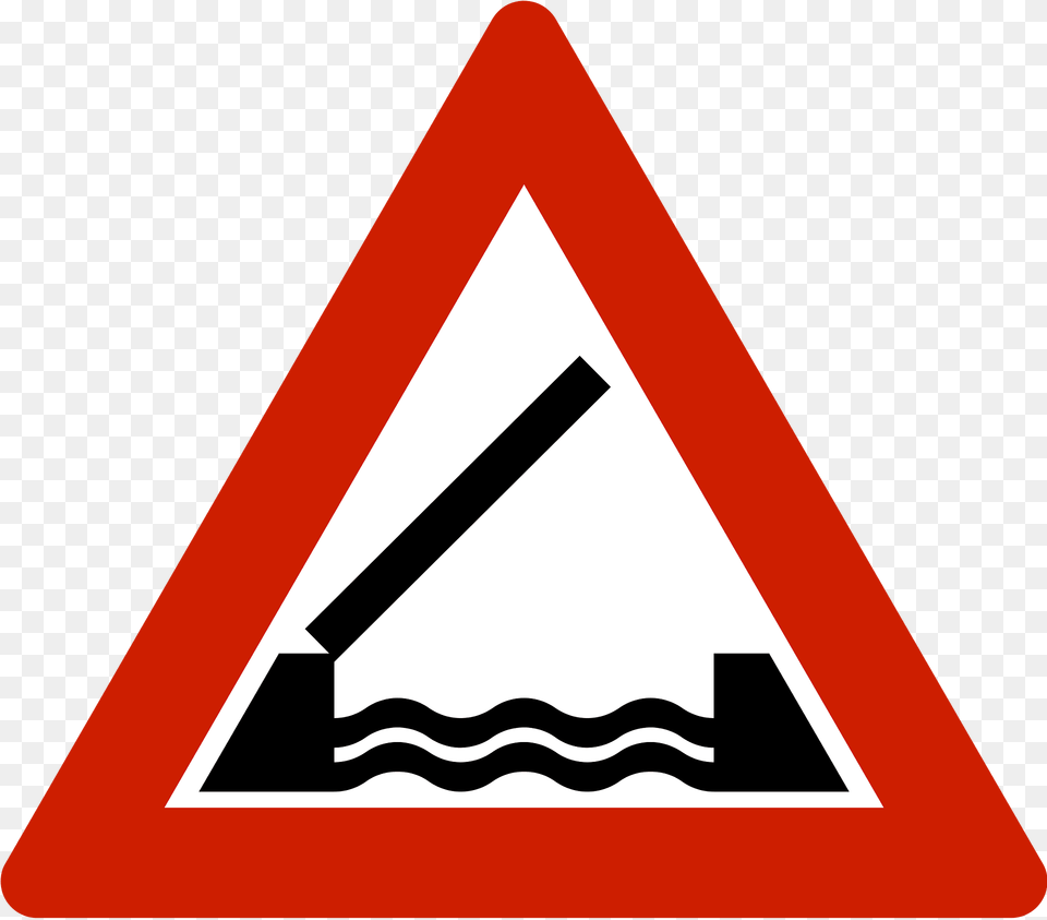 Opening Or Swing Bridge Sign In Norway Clipart, Symbol, Road Sign, Triangle Free Png