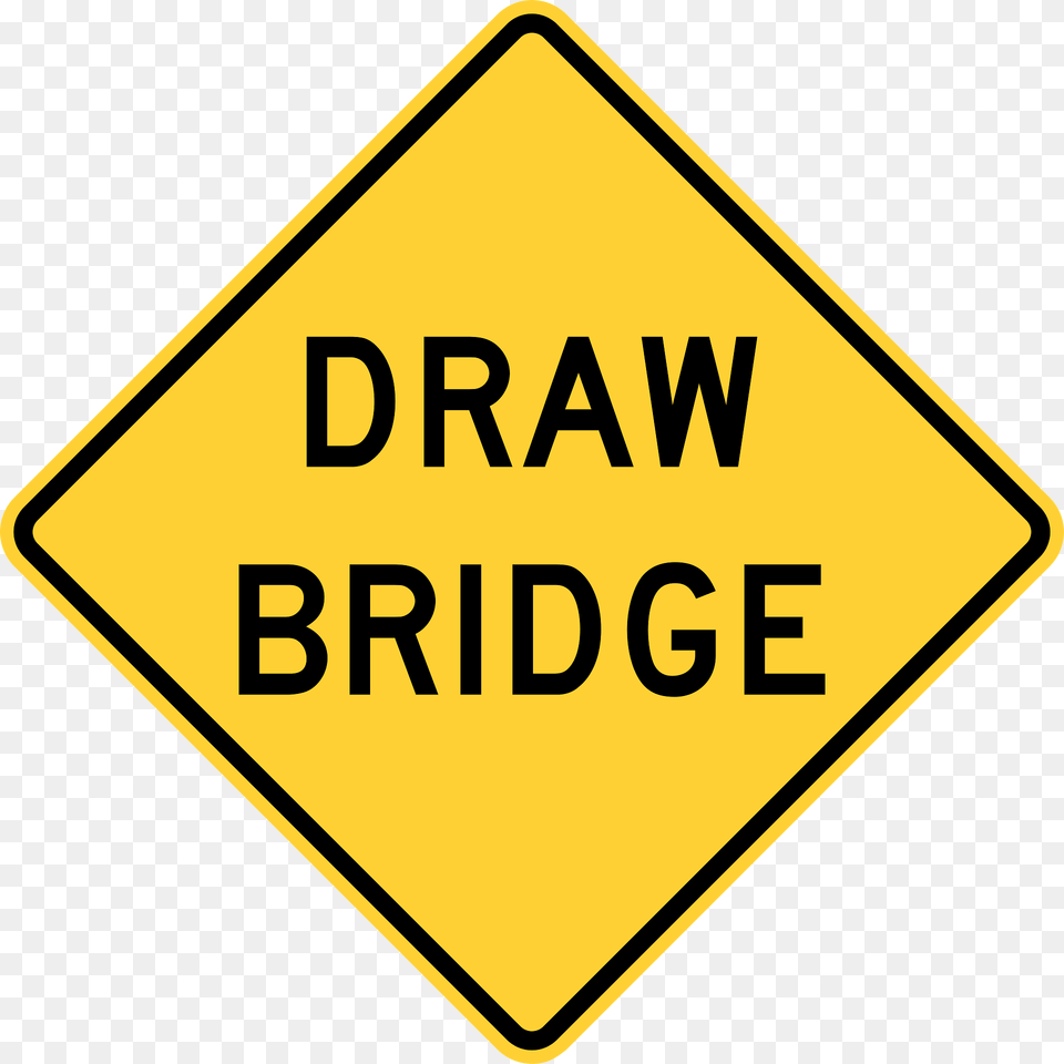 Opening Or Swing Bridge Sign In United States Clipart, Road Sign, Symbol Free Png Download