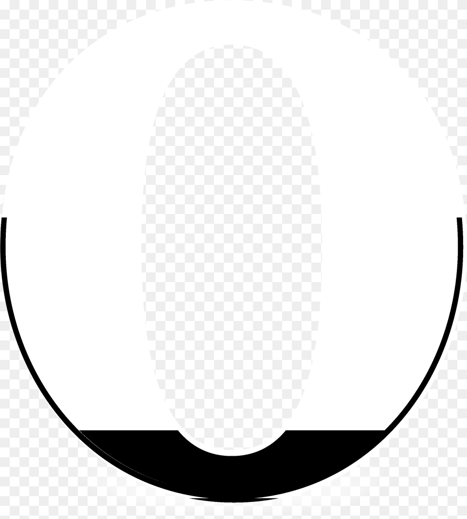 Opera Logo Black And White Crescent, Stencil, Text, Symbol, Astronomy Png