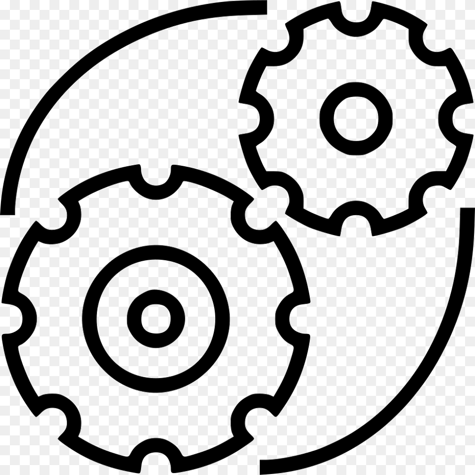 Operation Process Settings Cog Icon White, Machine, Wheel, Spiral, Coil Free Png