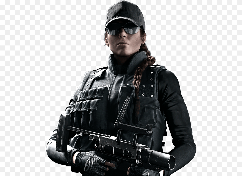 Operator Profile Ash Rainbow Six Siege Woman, Weapon, Jacket, Clothing, Coat Free Transparent Png