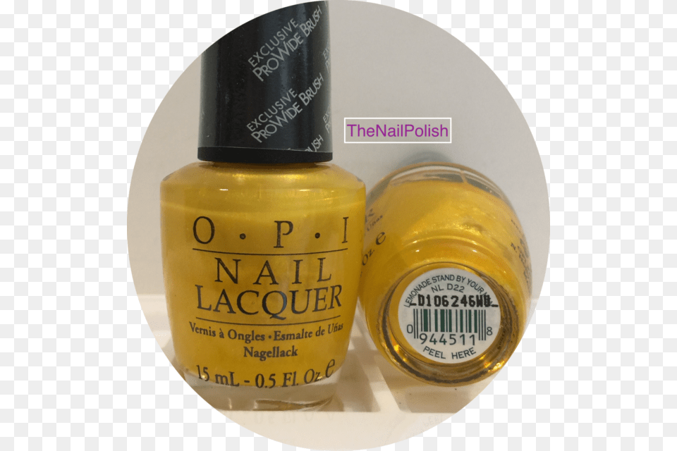 Opi Nail Polish Lacquer Lemonade Stand By Your Man Opi Nail Polish, Cosmetics, Bottle, Can, Tin Free Transparent Png