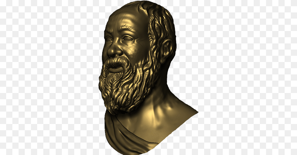 Oposiciones Socrates Philosopher Full Size Hair Design, Bronze, Adult, Head, Male Png Image