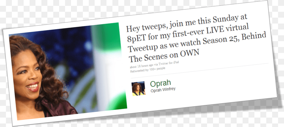 Oprah On Twitter Display Device, Adult, Female, Person, Woman Free Png