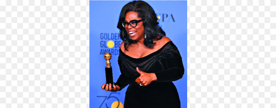 Oprah Winfrey Fue Protagonista Con Un Conmovedor Discurso Golden Globe Cecil B Demille Award, Woman, Hand, Finger, Female Png Image